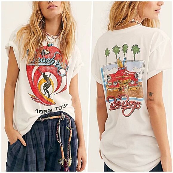 Boho Beach Boys Graphic Band Tee - Picture 1 of 7
